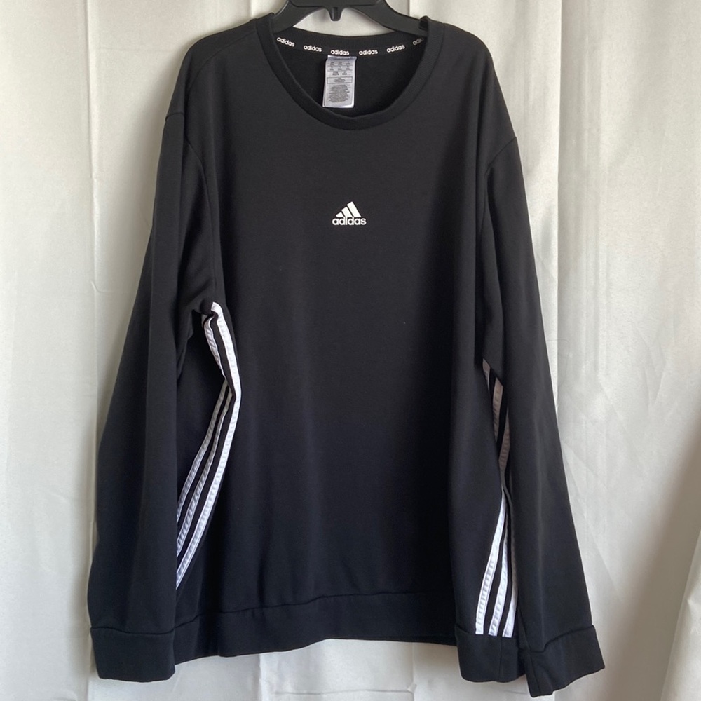Adidas Black White Pullover Sweatshirt Size 2XL